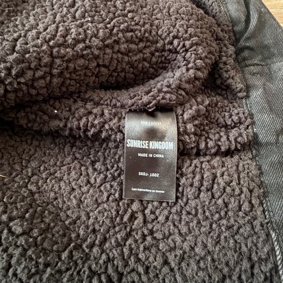 Sunrise Kingdom Sherpa-Lined Trucker Denim Jacket Mens Large - Picture 6 of 12